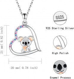 925 Sterling Silver Animal Necklace for Women: Cute Kitten Sloth Koala Cow Animal Pendant for Teens Girls Animal Jewelry Gift...