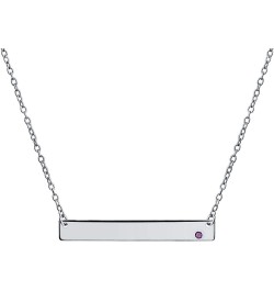 Personalized Customizable Initial Horizontal Sideway Inspirational Flat Bar Name Plated Pendant Necklace For Teen Women 14K G...