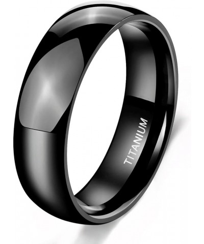 Black Titanium Ring 2mm 4mm 6mm 8mm Dome High Polished Wedding Band Size 3-14.5 6mm 12.5 $9.85 Rings