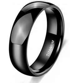 Black Titanium Ring 2mm 4mm 6mm 8mm Dome High Polished Wedding Band Size 3-14.5 6mm 12.5 $9.85 Rings