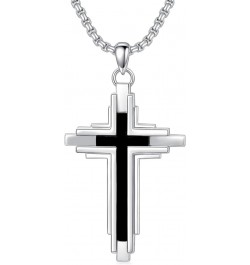 Cross Necklace for Men Women 925 Sterling Silver Celtic/Crucifix/Baseball/Wing Cross Pendant with Stainless Steel Chain Valen...