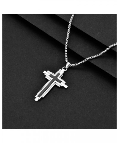 Cross Necklace for Men Women 925 Sterling Silver Celtic/Crucifix/Baseball/Wing Cross Pendant with Stainless Steel Chain Valen...