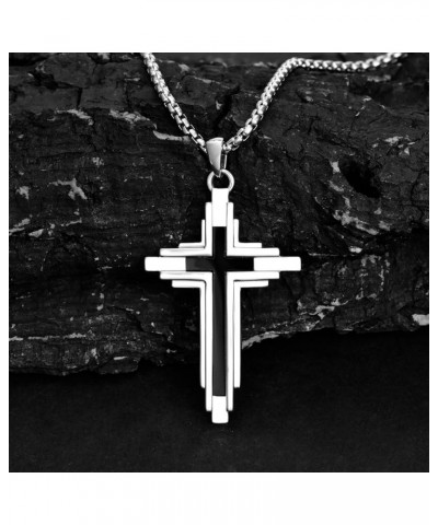 Cross Necklace for Men Women 925 Sterling Silver Celtic/Crucifix/Baseball/Wing Cross Pendant with Stainless Steel Chain Valen...