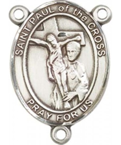 Sterling Silver Catholic Patron Saint Rosary Centerpiece Medal, 3/4 Inch Saint Paul of the Cross $39.21 Pendants