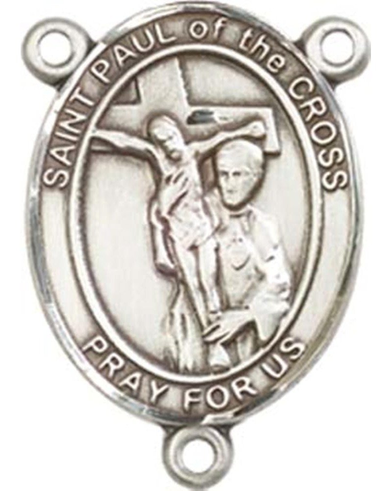 Sterling Silver Catholic Patron Saint Rosary Centerpiece Medal, 3/4 Inch Saint Paul of the Cross $39.21 Pendants