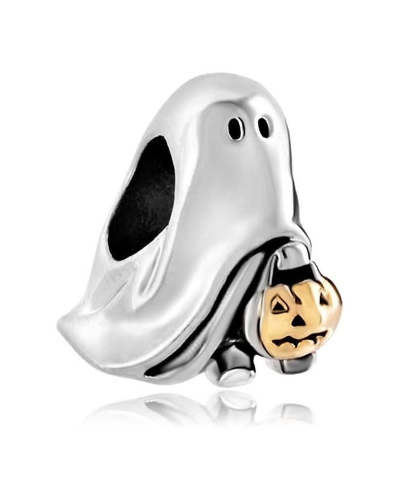 Jack-o-lantern Weird Ghost Pumpkin Charm Beads For Charms Bracelets $8.39 Bracelets