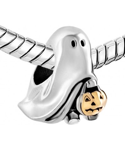 Jack-o-lantern Weird Ghost Pumpkin Charm Beads For Charms Bracelets $8.39 Bracelets