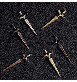 Sword Earrings for Women Gothic Dagger Earrings Black Punk Earrings for Teen Girls B: Sword Earrings Gold $8.09 Earrings