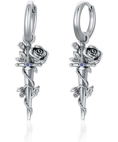 Mother's Day Gifts for Women Mother Her 925 Sterling Silver Animal Earrings for Girls Birthday Gift Rose Sword $23.31 Earrings