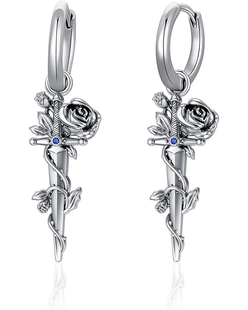 Mother's Day Gifts for Women Mother Her 925 Sterling Silver Animal Earrings for Girls Birthday Gift Rose Sword $23.31 Earrings