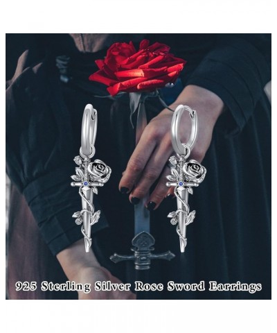 Mother's Day Gifts for Women Mother Her 925 Sterling Silver Animal Earrings for Girls Birthday Gift Rose Sword $23.31 Earrings