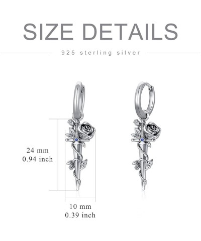 Mother's Day Gifts for Women Mother Her 925 Sterling Silver Animal Earrings for Girls Birthday Gift Rose Sword $23.31 Earrings