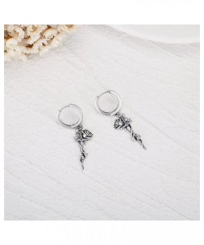 Mother's Day Gifts for Women Mother Her 925 Sterling Silver Animal Earrings for Girls Birthday Gift Rose Sword $23.31 Earrings