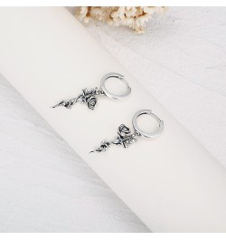 Mother's Day Gifts for Women Mother Her 925 Sterling Silver Animal Earrings for Girls Birthday Gift Rose Sword $23.31 Earrings