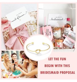 Bridesmaid Proposal Gifts Set of 4, 5, 6, 7, 8 8 Gold Tone Bracelet & 1 Maid of Honor + 1 Matron of Honor + 6 Bridesmaid Prop...