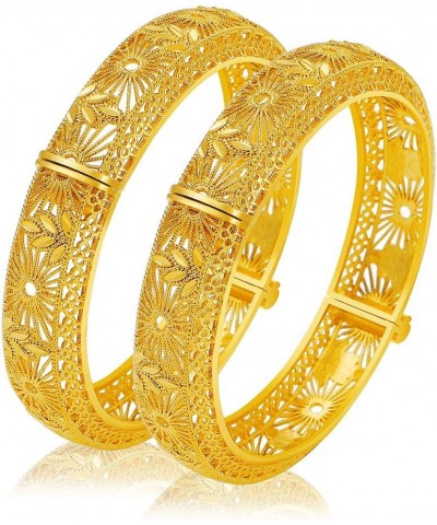 Valentine's Day Gift for her 2PCS/lot Dubai Arab Gold Jewelry 24K Gold Plated bangles bracelets for women MY45 $12.91 Bracelets