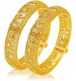 Valentine's Day Gift for her 2PCS/lot Dubai Arab Gold Jewelry 24K Gold Plated bangles bracelets for women MY45 $12.91 Bracelets