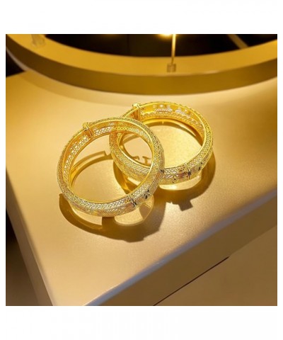 Valentine's Day Gift for her 2PCS/lot Dubai Arab Gold Jewelry 24K Gold Plated bangles bracelets for women MY45 $12.91 Bracelets