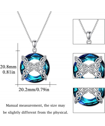 Butterfly/Owl Necklace for Women Sterling Silver Celtic Knot Heart Blue Crystal/Turquoise Pendent Pink Butterfly Necklaces Je...