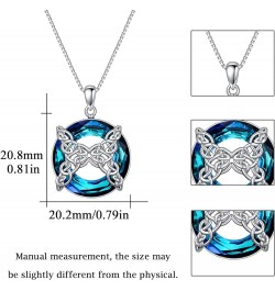 Butterfly/Owl Necklace for Women Sterling Silver Celtic Knot Heart Blue Crystal/Turquoise Pendent Pink Butterfly Necklaces Je...