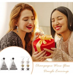 Happy New Year Earring 2024 Earrings for Holiday Party New Year's Eve Earrings for Christmas Birthday Gifts b $7.40 Earrings