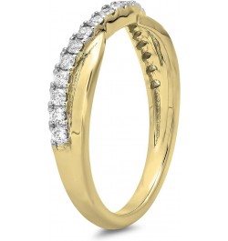 0.30 Carat (ctw) Round Diamond Ladies Wedding Guard Contour Band 1/3 CT, 10K Gold 5.5 Yellow Gold $140.37 Rings