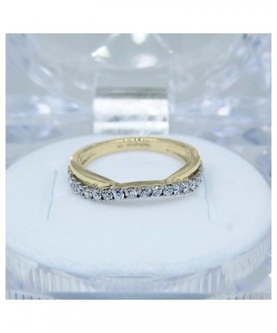 0.30 Carat (ctw) Round Diamond Ladies Wedding Guard Contour Band 1/3 CT, 10K Gold 5.5 Yellow Gold $140.37 Rings