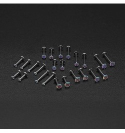 16G Push in Threadless Nose Stud Rings for Women Men Surgical Steel Tragus Earrings Flat Back Nose Studs CZ Cartilage Earring...