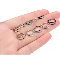 Nose Rings Hoops Double Septum Rings Clicker Cartilage Hoop Earring Surgical Steel Nose piercing Hoop Open Stacked Hoop Nose ...