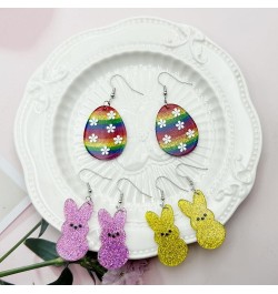 Easter Earrings for Women Cute Easter Bunny Rabbit Egg Animal Earrings Jewelry for Women Teen Girls E $7.41 Earrings