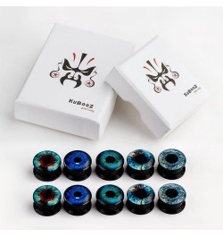 KUBOOZ(5 Pairs Devil's Eye Acrylic Ear Plugs Tunnels Gauges Stretcher Piercings Gauge:9/16"(14mm) $9.35 Body Jewelry