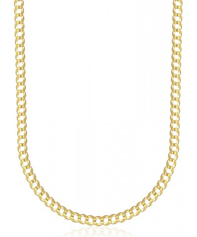 14K Yellow Gold 4MM Cuban/Curb Chain Necklace - Made In Italy 4MM, Yellow 20 $205.78 Necklaces