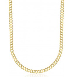 14K Yellow Gold 4MM Cuban/Curb Chain Necklace - Made In Italy 4MM, Yellow 20 $205.78 Necklaces