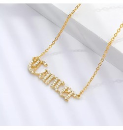 Crystal Zodiac Necklace for Women 18K Gold Plated 12 Constellation Pendant Silver Stainless Steel Jewelry Letter Astrology Si...