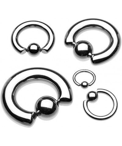 Basic Steel Captive Bead Ring 316L Surgical Steel (Sold Individually) 14g 10mm (5mm Ball) Silver $8.95 Body Jewelry