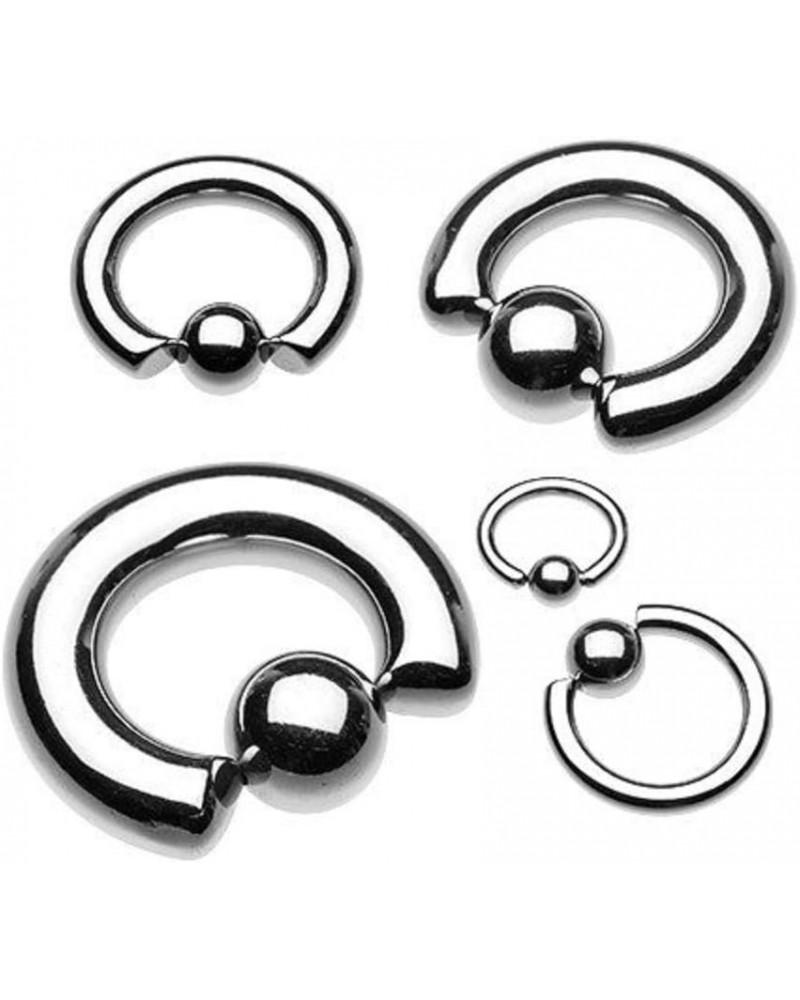 Basic Steel Captive Bead Ring 316L Surgical Steel (Sold Individually) 14g 10mm (5mm Ball) Silver $8.95 Body Jewelry