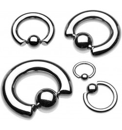 Basic Steel Captive Bead Ring 316L Surgical Steel (Sold Individually) 14g 10mm (5mm Ball) Silver $8.95 Body Jewelry