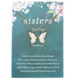 Sister Necklaces，Friendship Necklace， Butterfly Wing Necklace Gold Butterfly Necklace,Sister Gifts from Sister, Two Butterfly...