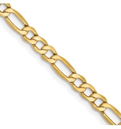 10k Yellow Gold 3.5mm Semi-Solid Figaro Chain -16.0" 18.0" 20.0" 22.0" 24.0" 26.0 18.0 Inches $117.00 Necklaces