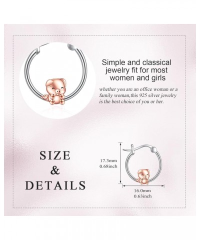 Axolotl/Koala/Pig/Octopus/Fox/Dinosaur Hoop Earrings for Women Girls 925 Sterling Silver Cute Animal Huggie Earrings Jewelry ...