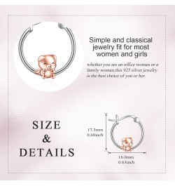 Axolotl/Koala/Pig/Octopus/Fox/Dinosaur Hoop Earrings for Women Girls 925 Sterling Silver Cute Animal Huggie Earrings Jewelry ...