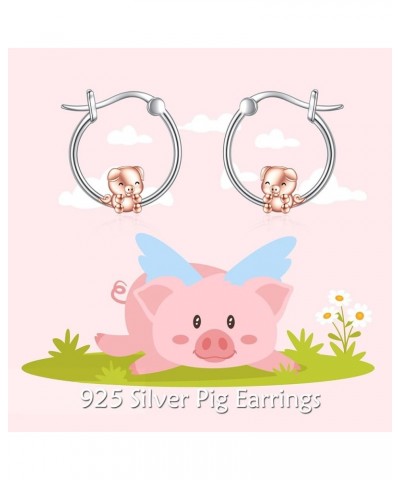 Axolotl/Koala/Pig/Octopus/Fox/Dinosaur Hoop Earrings for Women Girls 925 Sterling Silver Cute Animal Huggie Earrings Jewelry ...