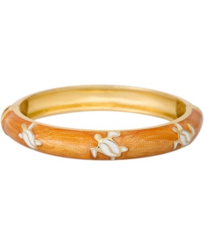 Hawaiian Turtle Hinged Clasp Fashion Enamel Bangle Bracelet Gold $11.37 Bracelets