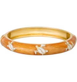 Hawaiian Turtle Hinged Clasp Fashion Enamel Bangle Bracelet Gold $11.37 Bracelets