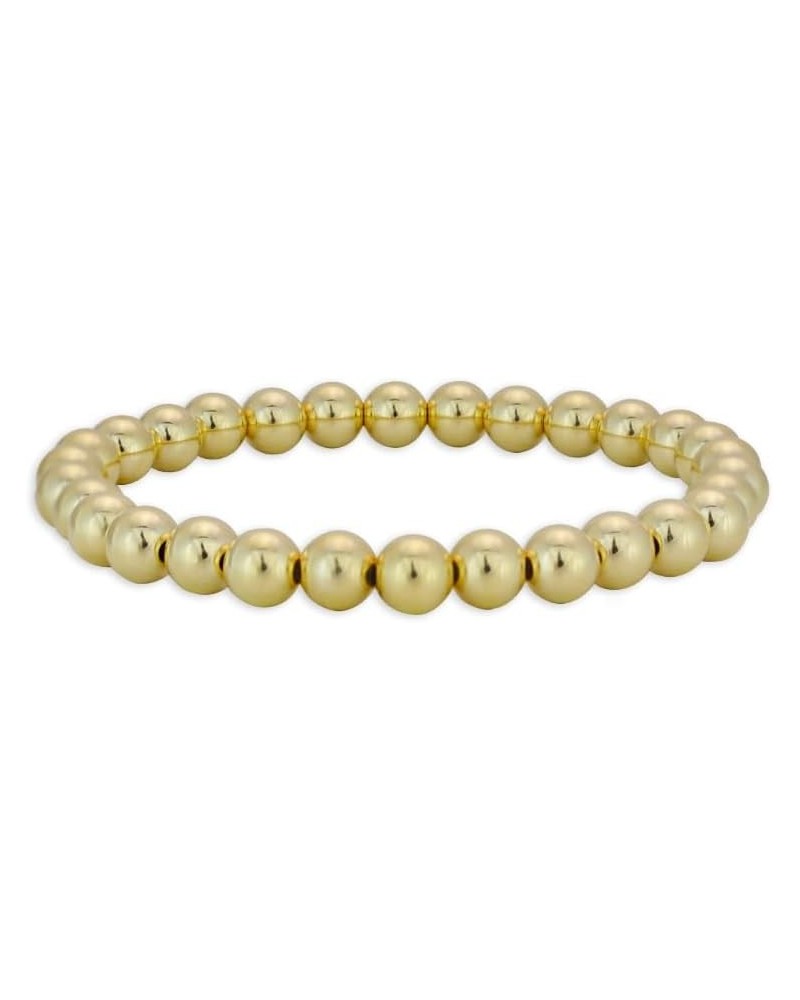 Anela 14K Gold Filled Stretchy Bead Bracelet 6mm, Tarnish Free Jewelry, Perfect Layering Bracelet 7.0 Inches $28.49 Bracelets