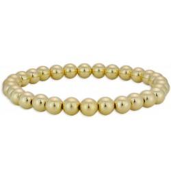 Anela 14K Gold Filled Stretchy Bead Bracelet 6mm, Tarnish Free Jewelry, Perfect Layering Bracelet 7.0 Inches $28.49 Bracelets