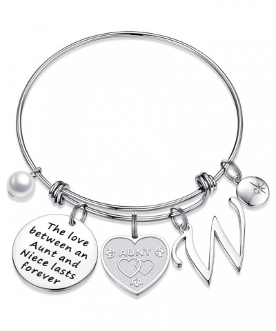 Valentines Day Gifts for Her Aunt Charm Bracelet, Dainty Aunt Gift Engraved The Love between an Aunt and Niece Lasts Forever ...