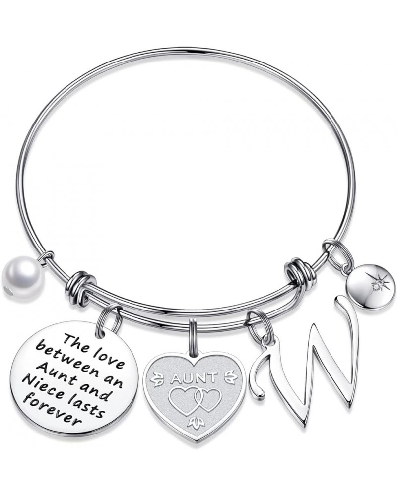 Valentines Day Gifts for Her Aunt Charm Bracelet, Dainty Aunt Gift Engraved The Love between an Aunt and Niece Lasts Forever ...