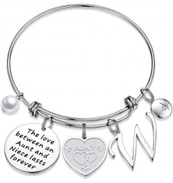 Valentines Day Gifts for Her Aunt Charm Bracelet, Dainty Aunt Gift Engraved The Love between an Aunt and Niece Lasts Forever ...