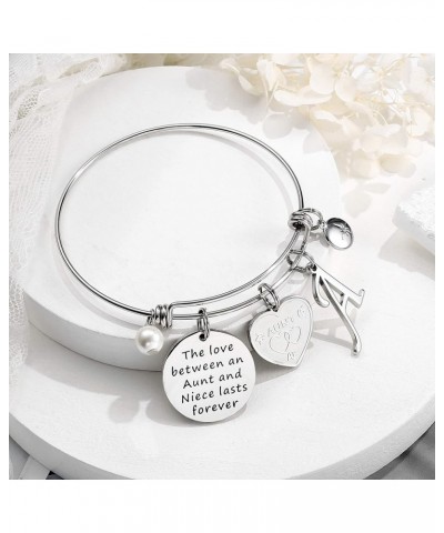 Valentines Day Gifts for Her Aunt Charm Bracelet, Dainty Aunt Gift Engraved The Love between an Aunt and Niece Lasts Forever ...